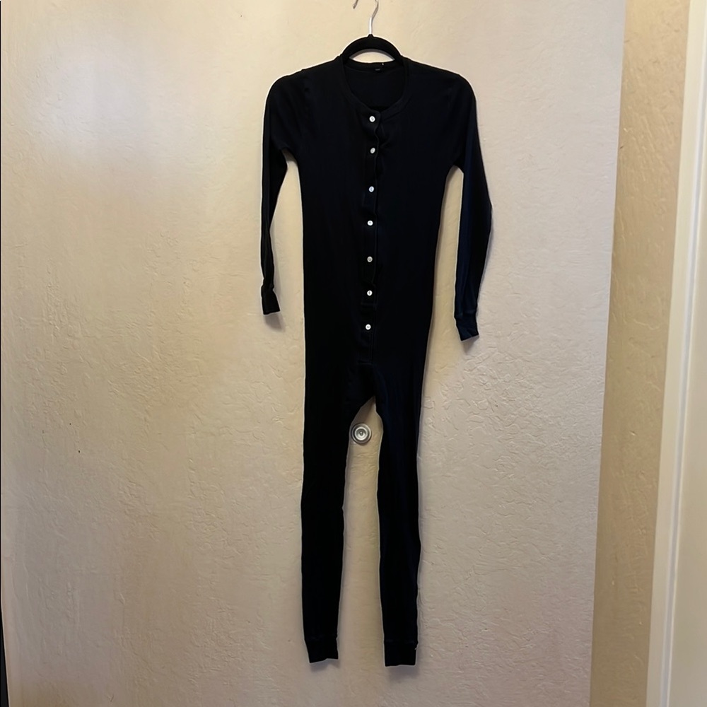 Black Button-Up Onesie